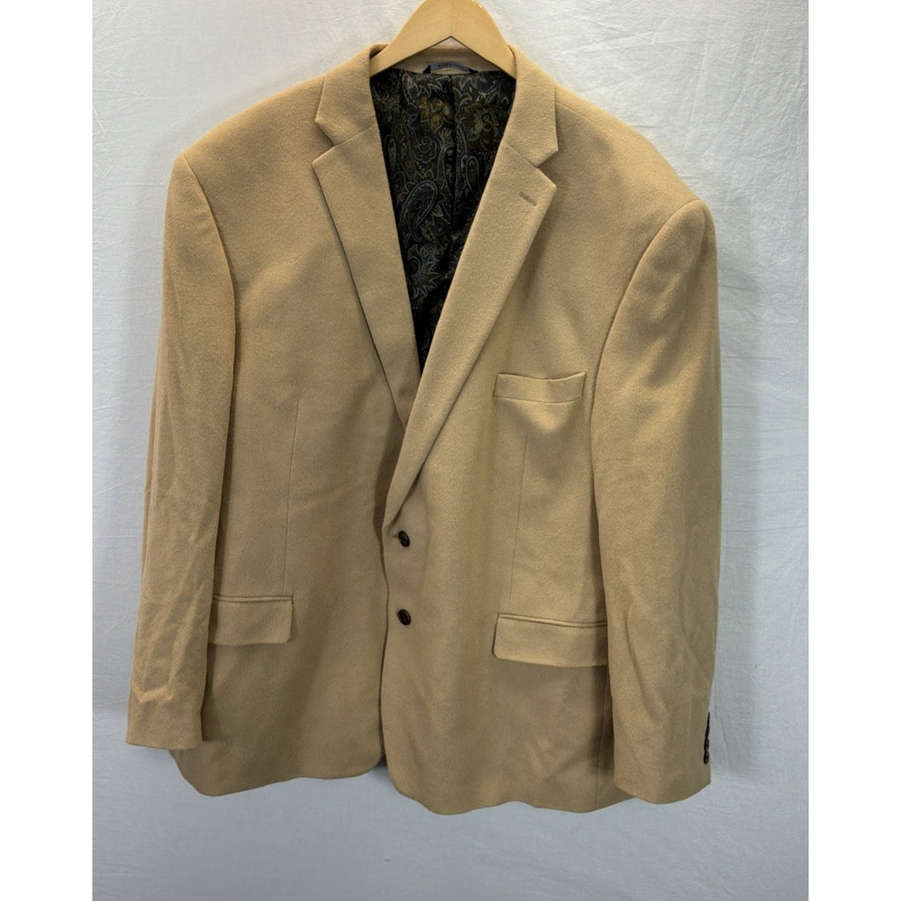 Ralph Ralph Lauren Blazer Mens 54R Beige 100% Camel Hair Sport Coat Jacket